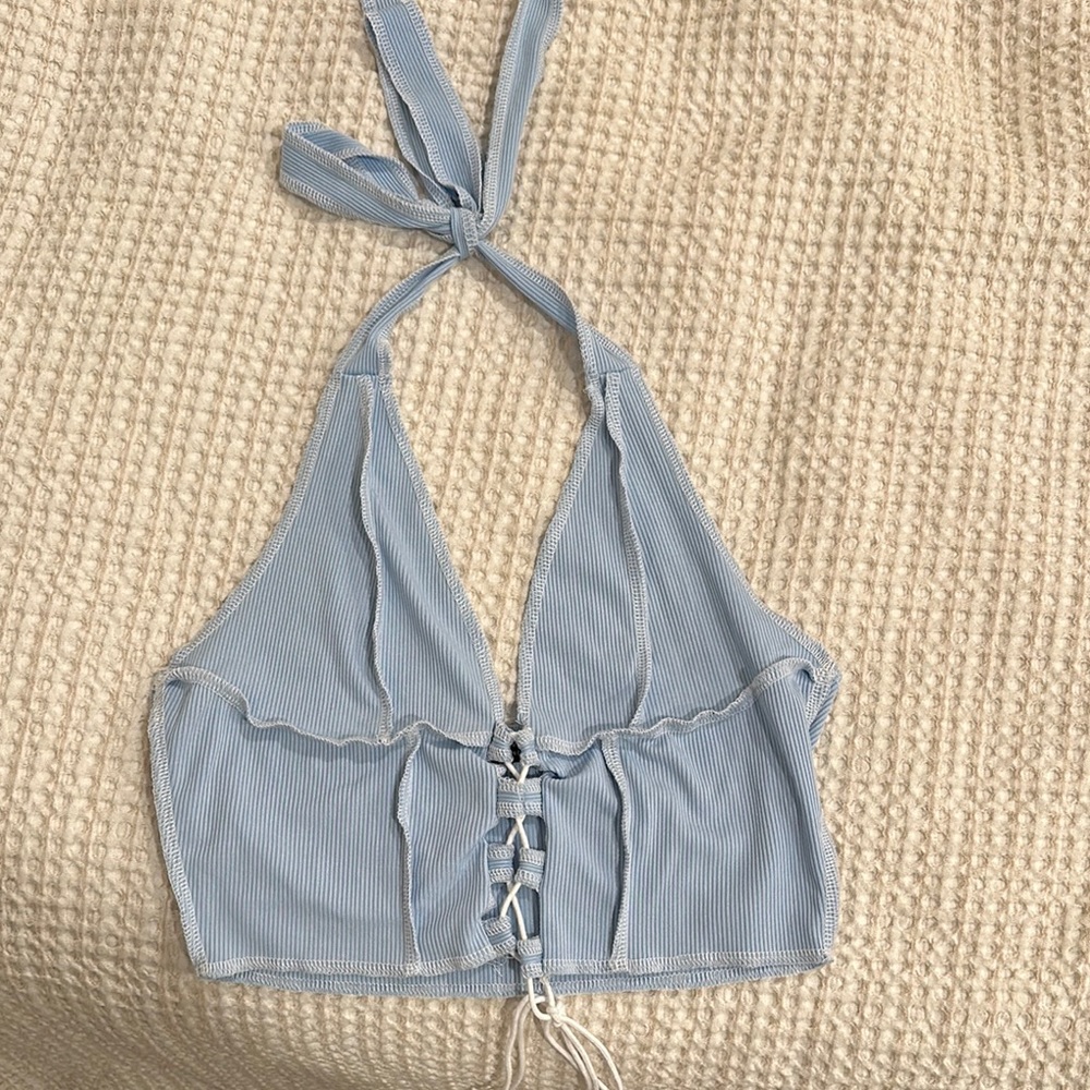 Light Blue Halter Top